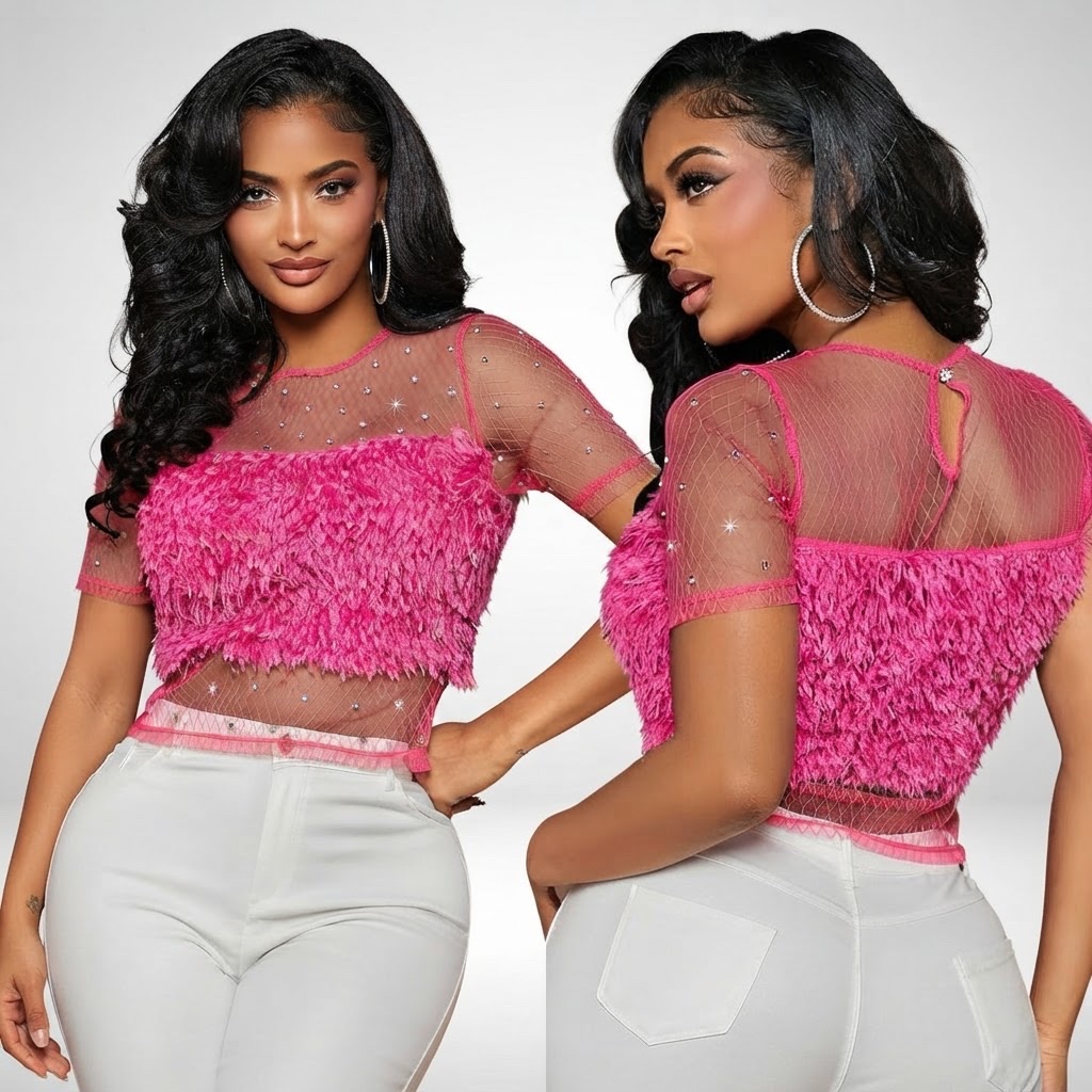 Pink top shein