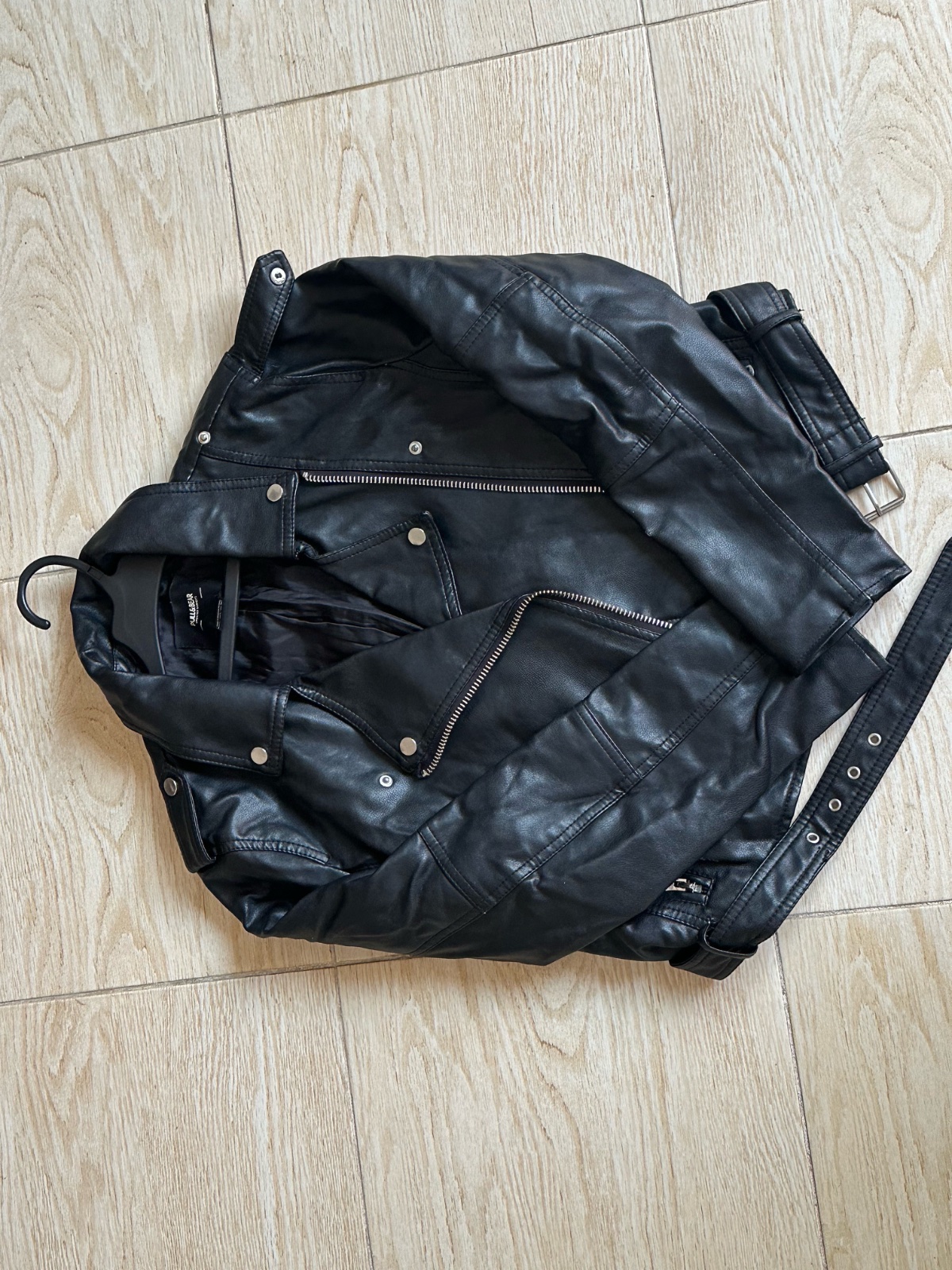 Veste cuire noire