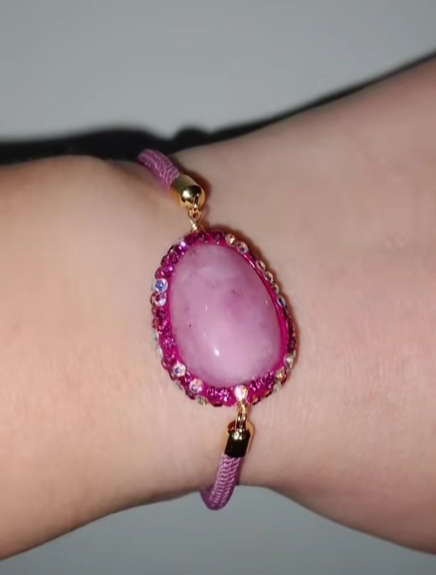 Bracelet pierre quartz rose naturelle