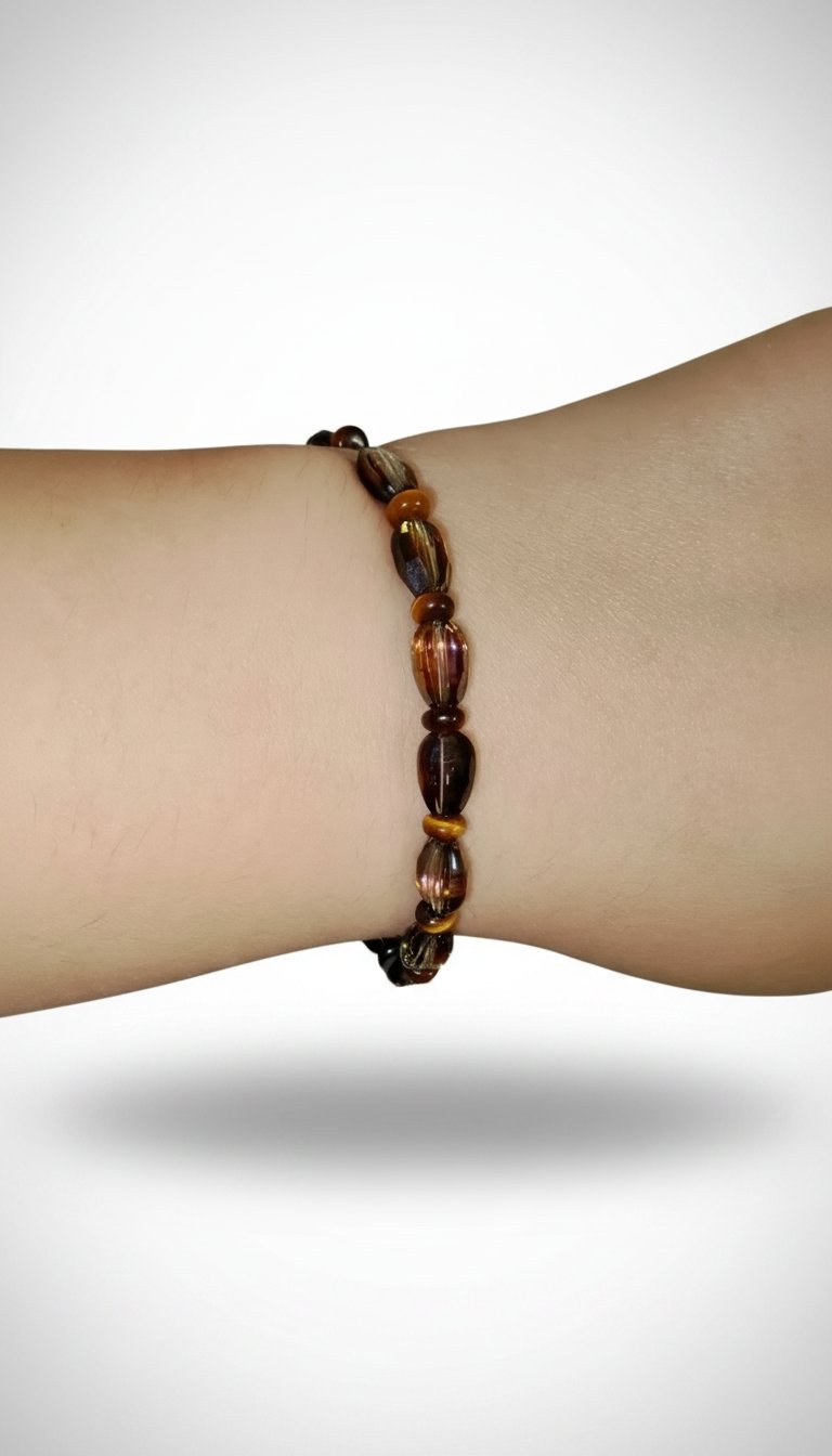Bracelet cristal Swarovski et oeil de tigre