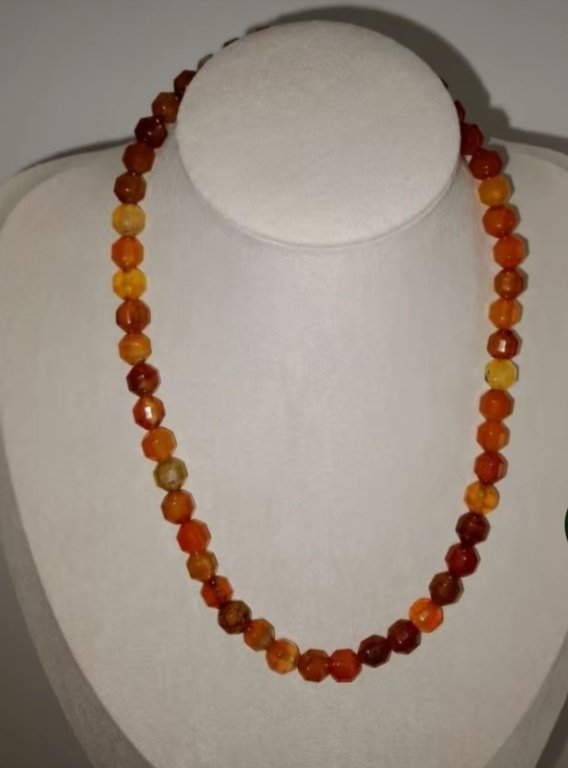 Collier pierres Cornaline