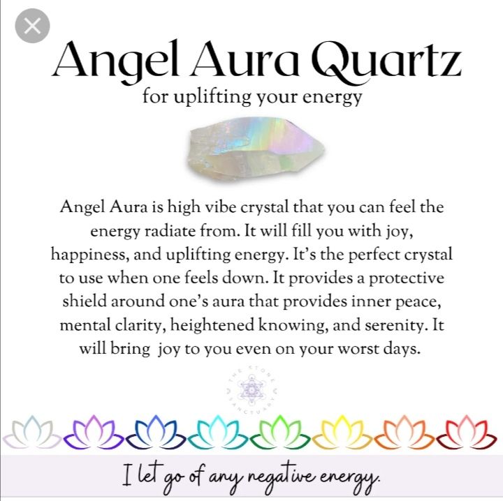 Collier angel aura quartz 