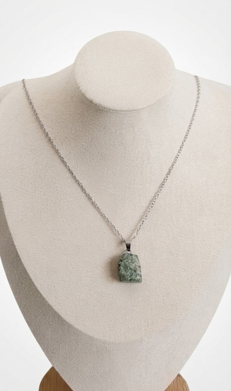 Collier jaspe vert 