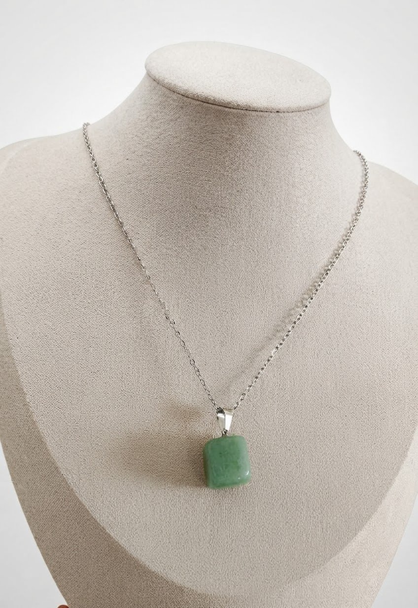 Collier pierre aventurine verte 