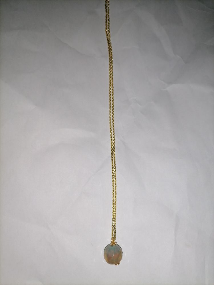 Collier perle tourmaline
