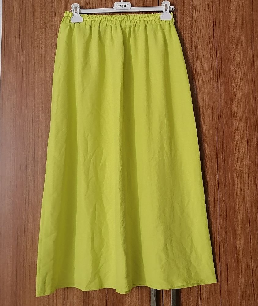 Jupe longue jaune fluo