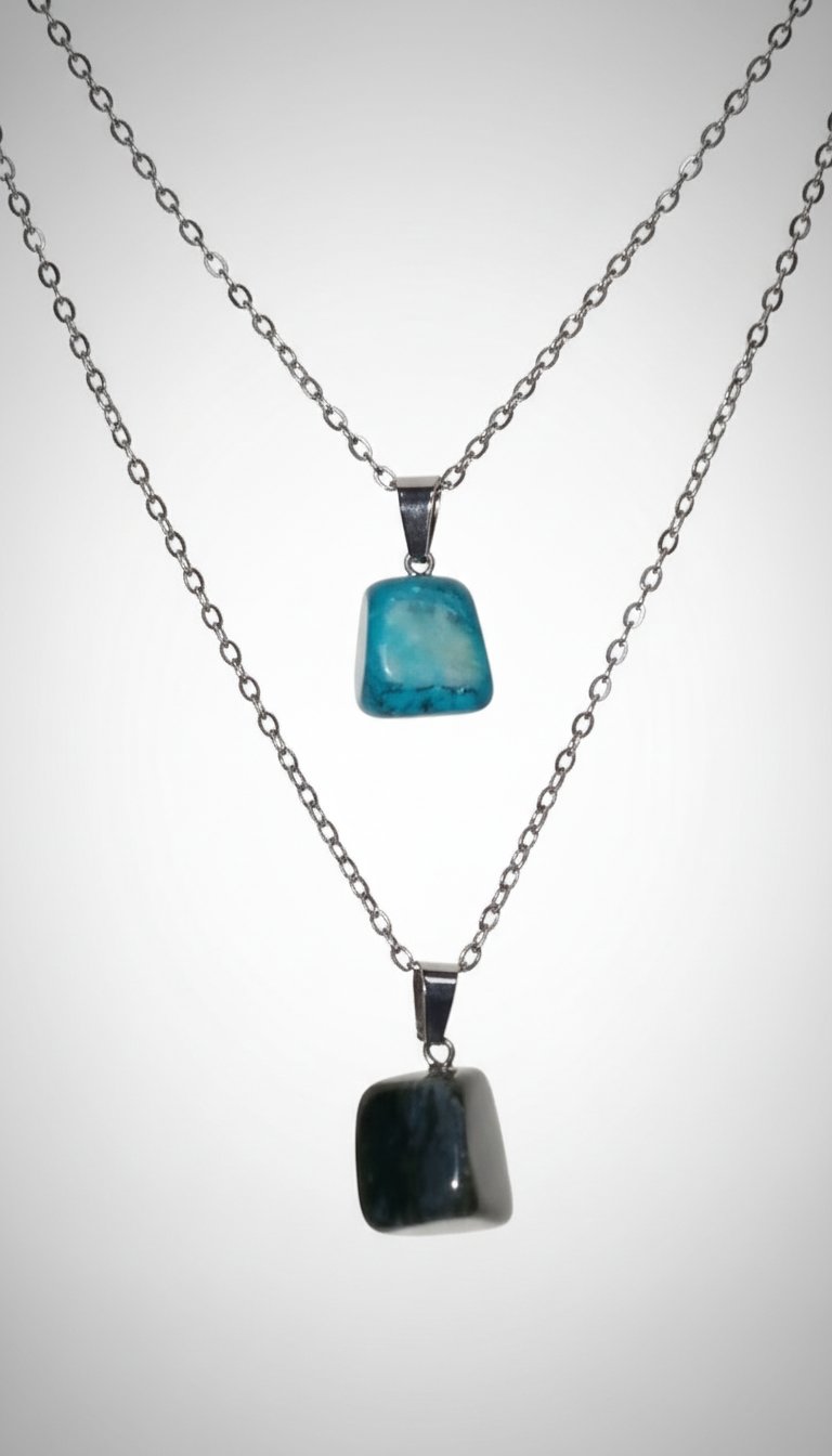Collier agate moss العقيق الطحلبي 