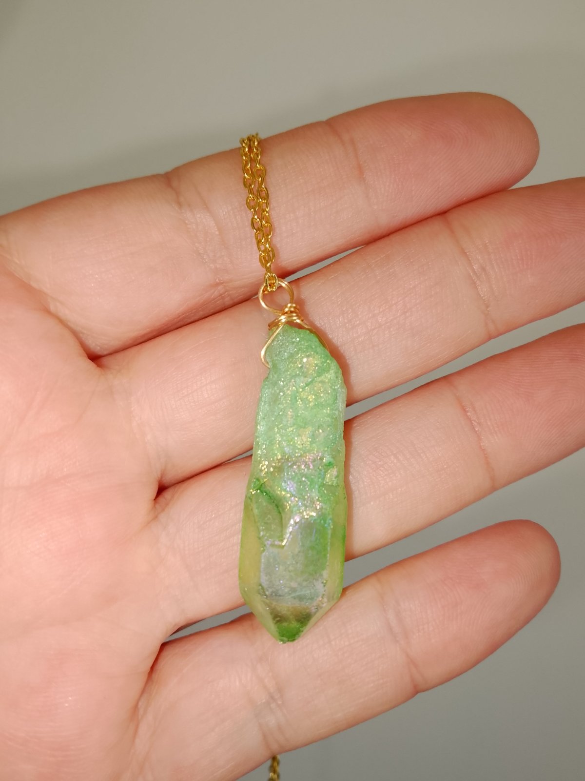 Collier Angel aura quartz