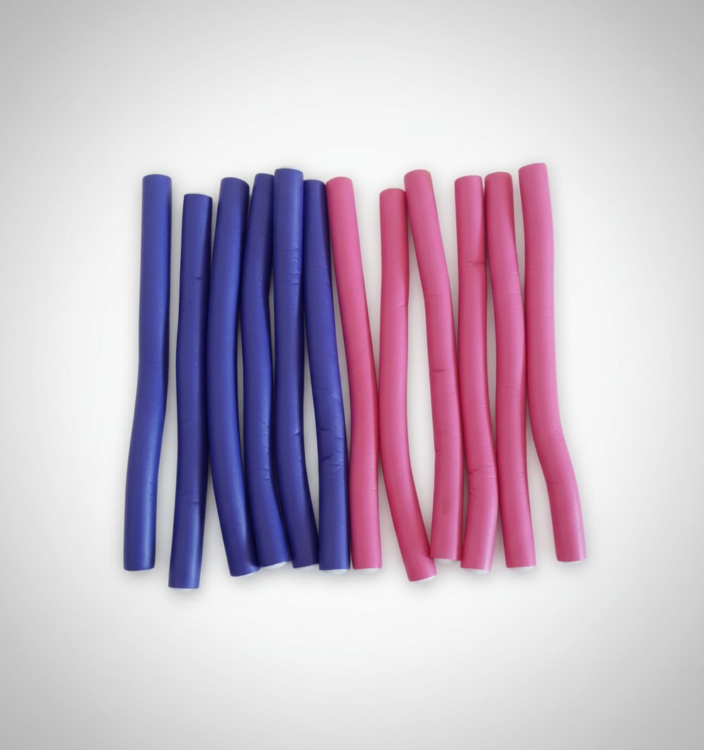 Lot de 12 bigoudies flexibles 
