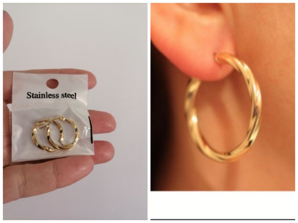 Boucles d'oreilles inoxydable