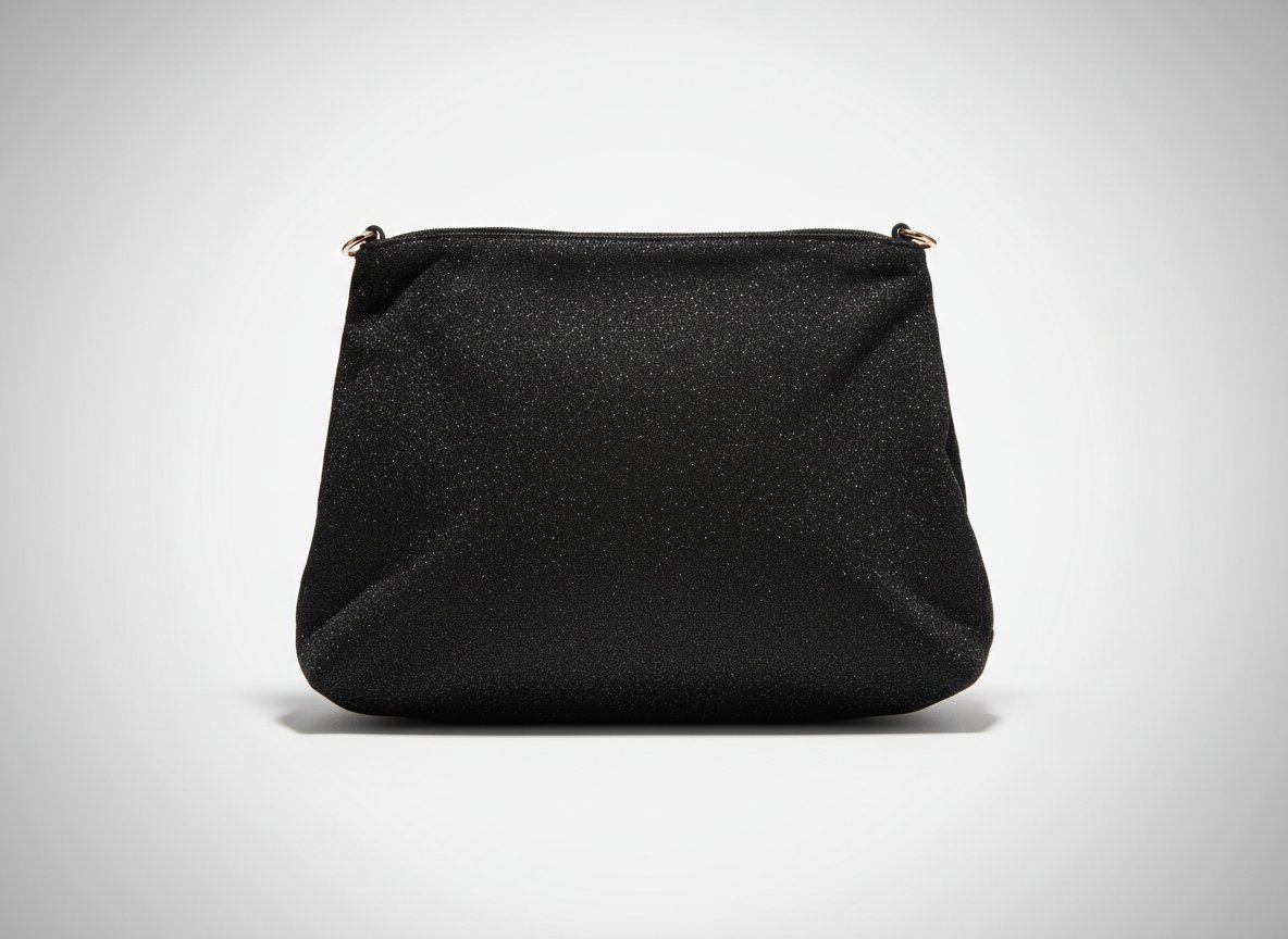 Fond de sac en noir pailleté 