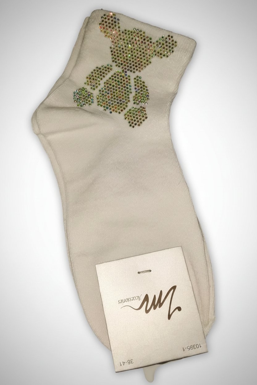 Chaussettes avec strass 