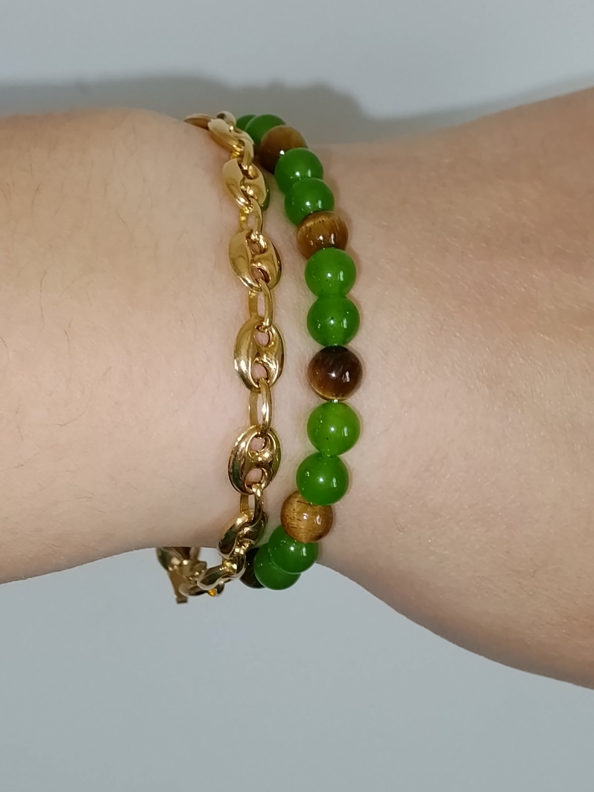 Bracelet Agate et oeil de tigre