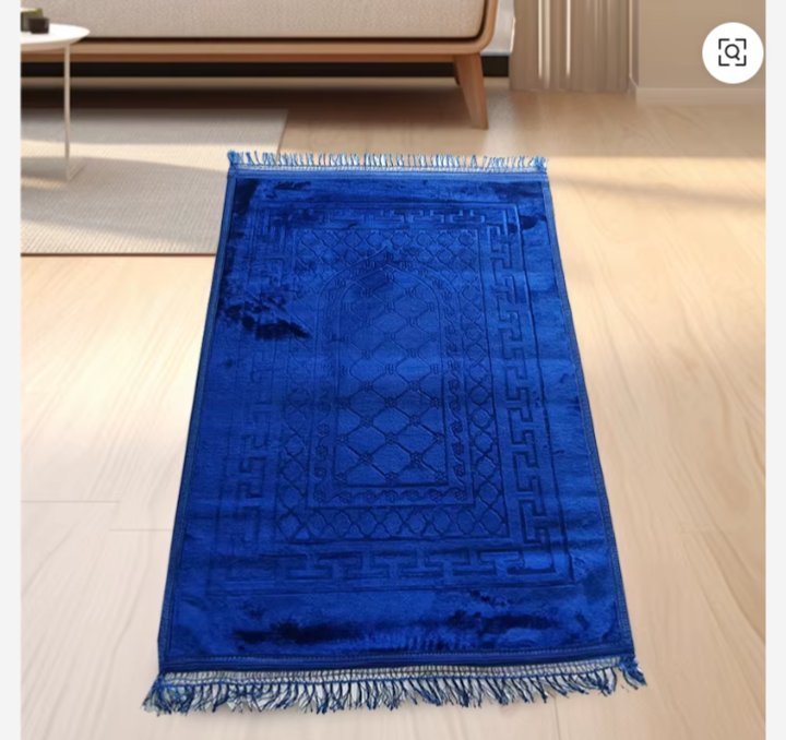 Tapis de priere molletonné en velour