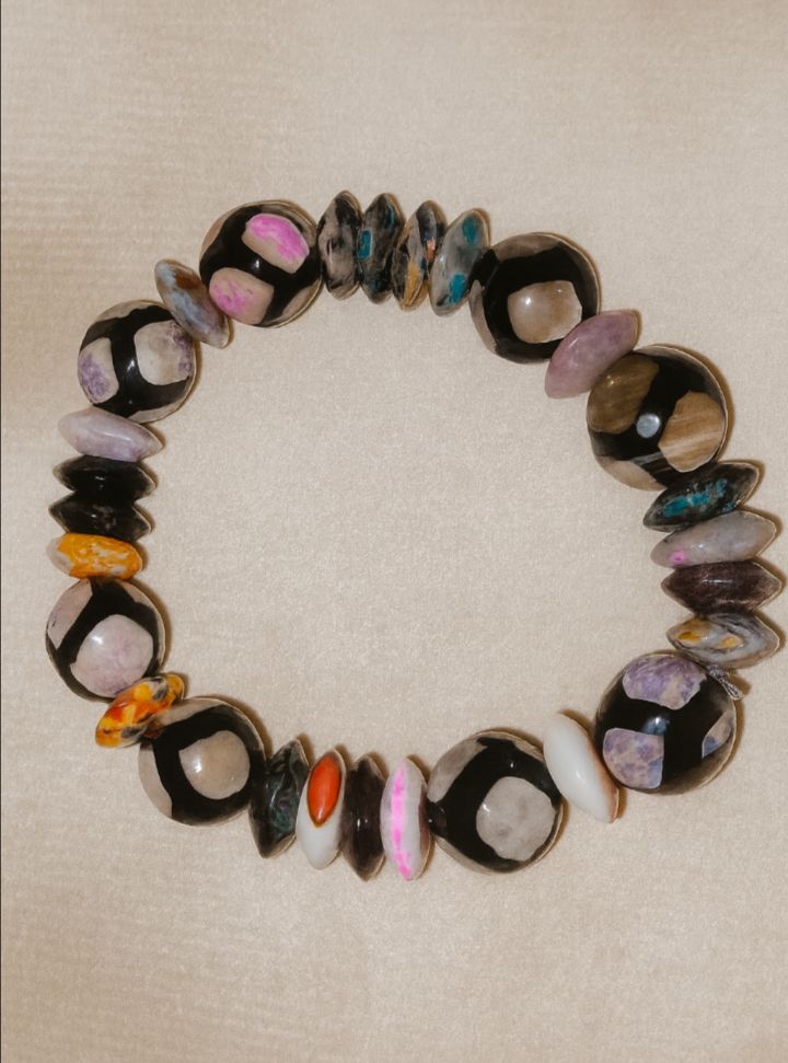 Bracelet pierres semi précieuse mélangé