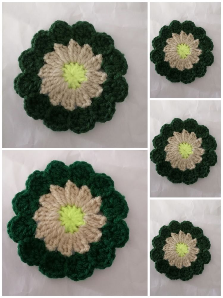 Lot cinq sous tasses crochet