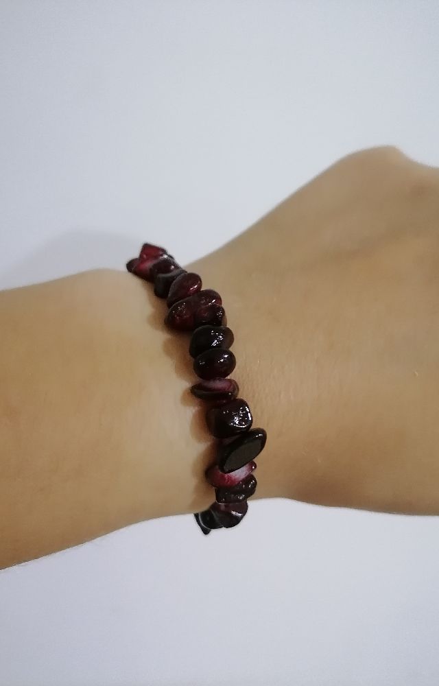 Bracelet pierres grenat 