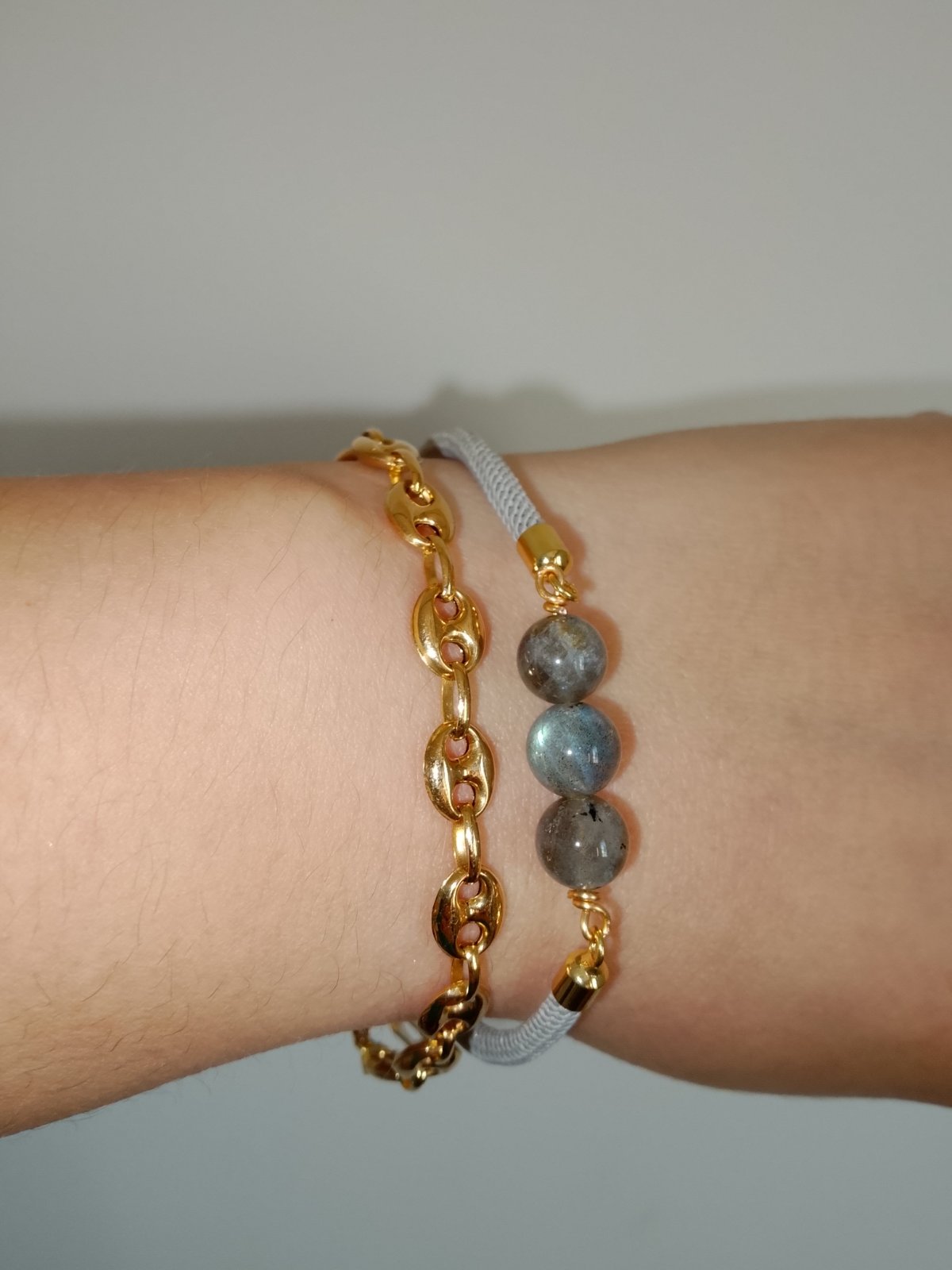 Bracelet Labradorite حجر الطاووس