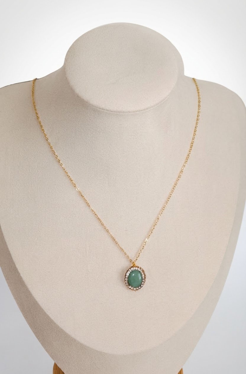 Collier pierre aventurine en promo