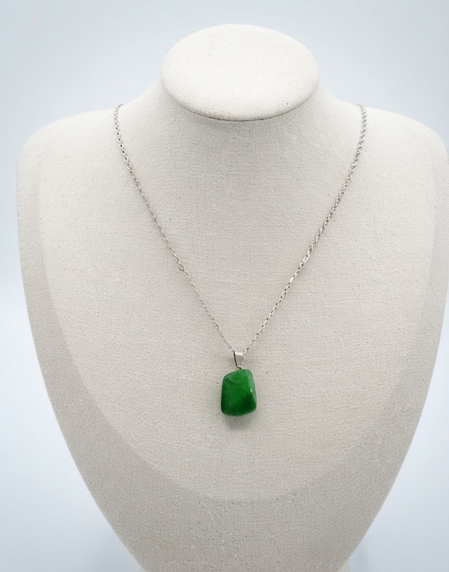 Collier jadeite verte