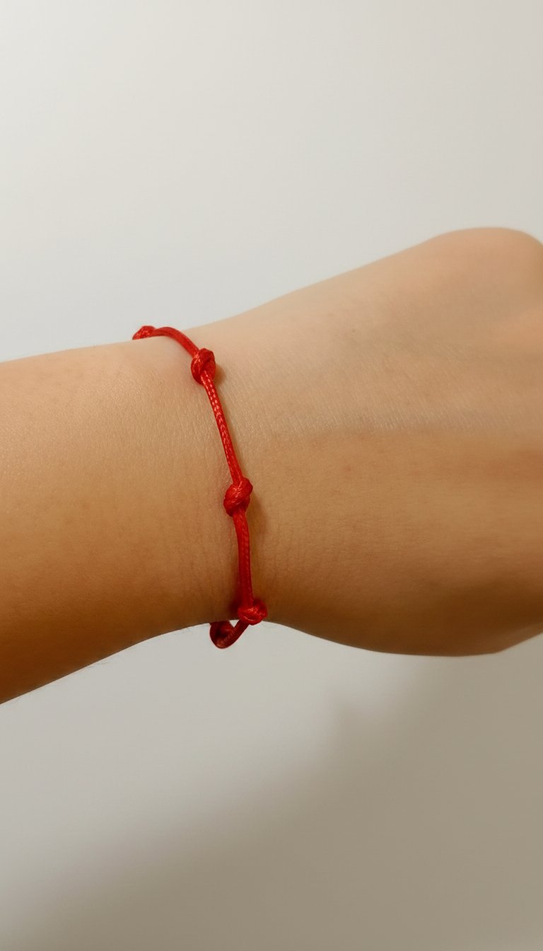 7 knot red bracelet 