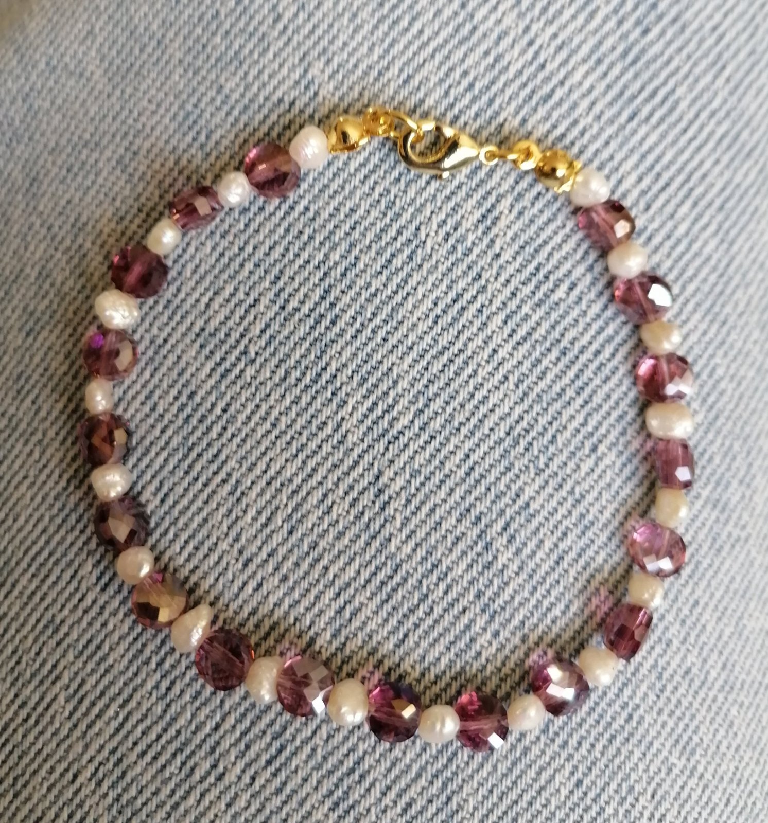 Bracelet vrai johar et cristal 