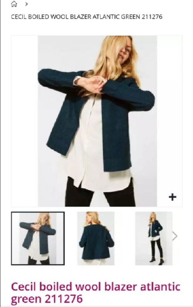 Cecil boiled wool blazer