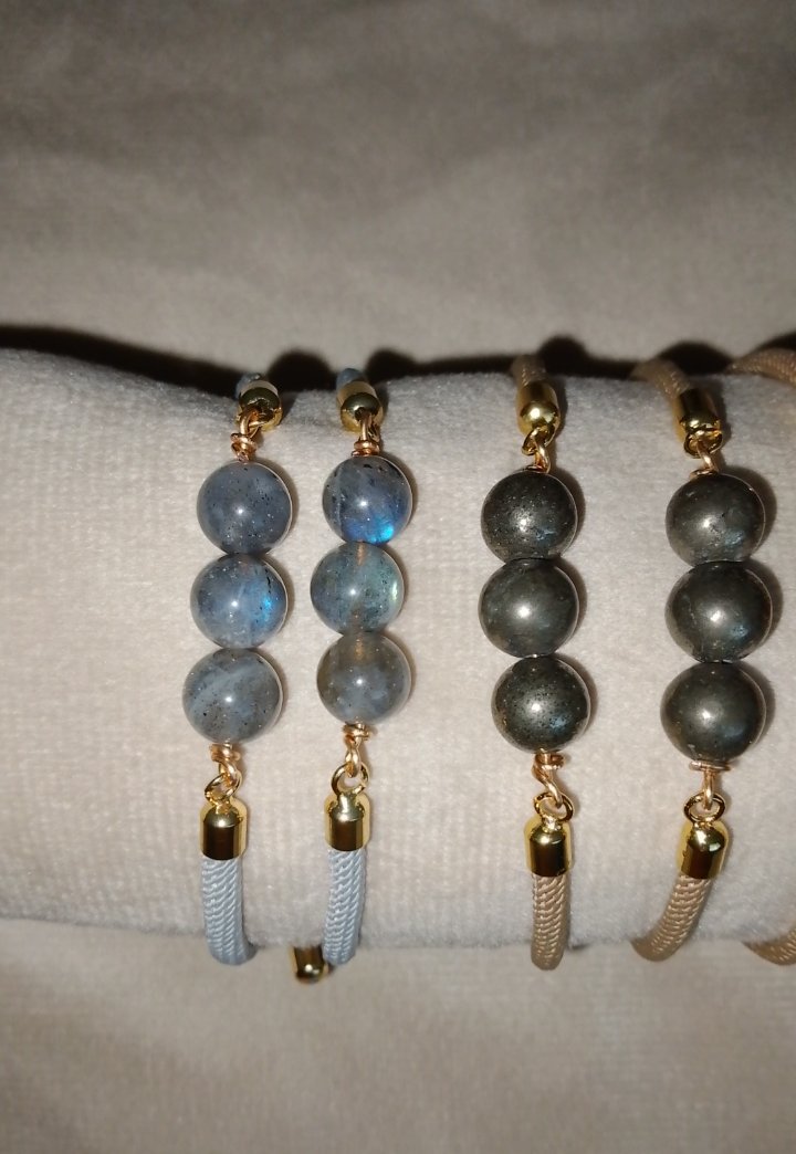 Bracelet pyrite ou labradorite 