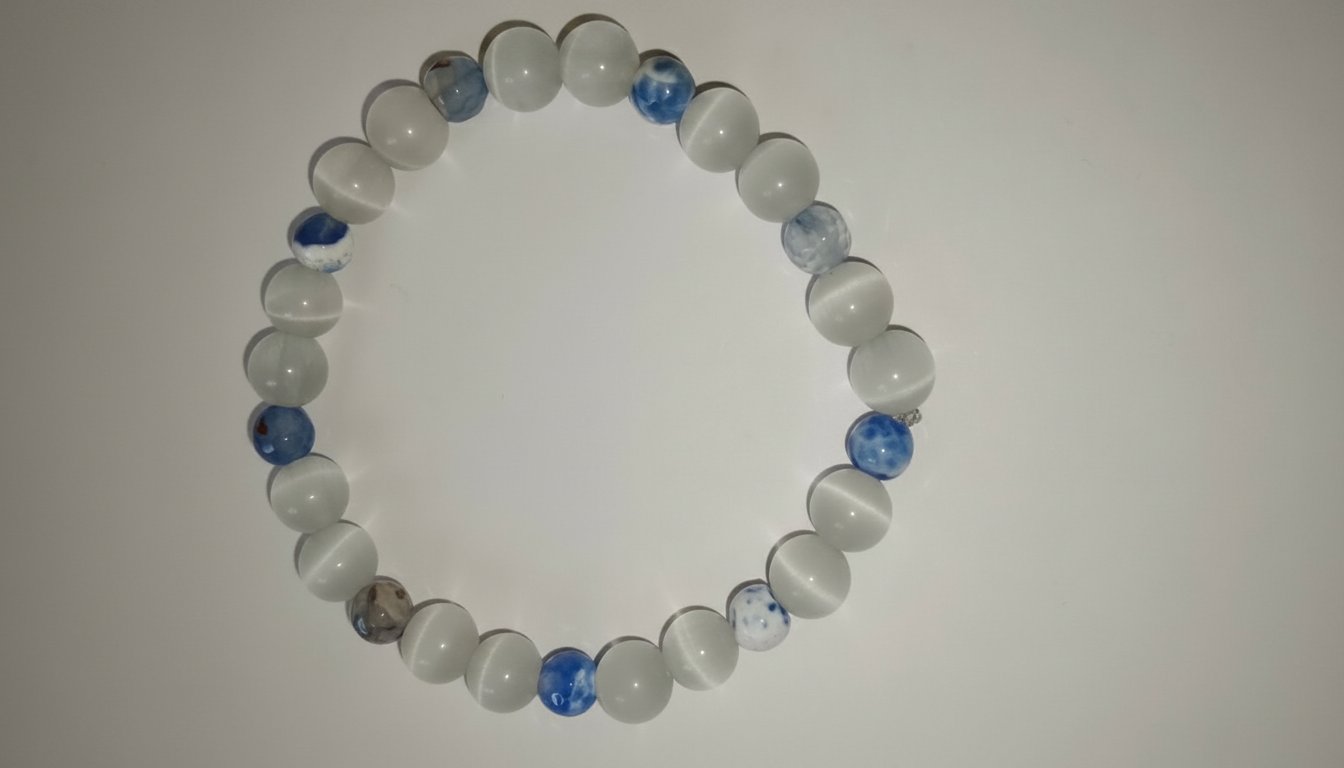 Bracelet oeil de chat et sodalite