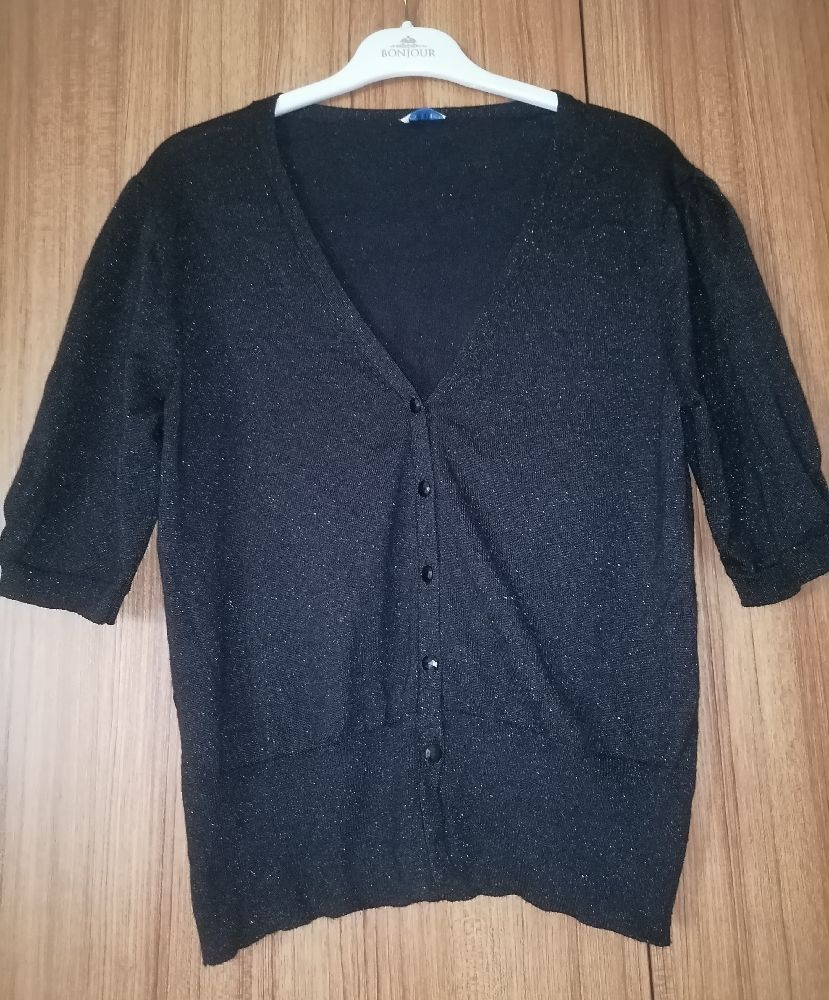 Gilet en maille fine paillettée 