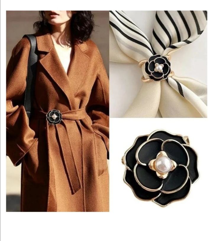 Camelia scarf buckle ring