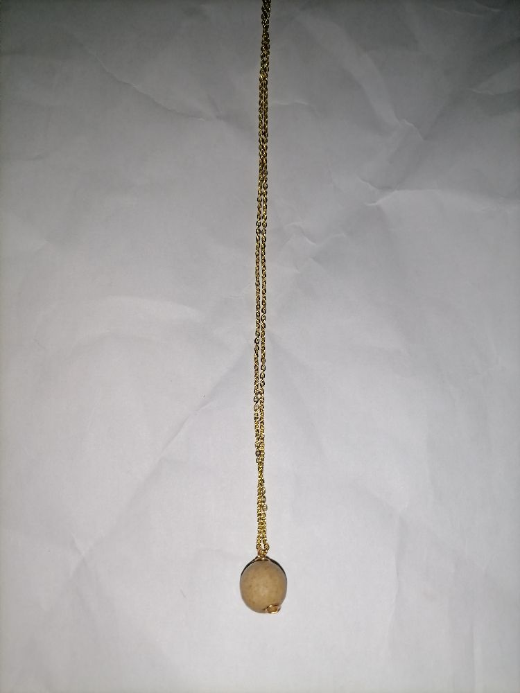 Collier pierre Jaspe beige حجر اليشب