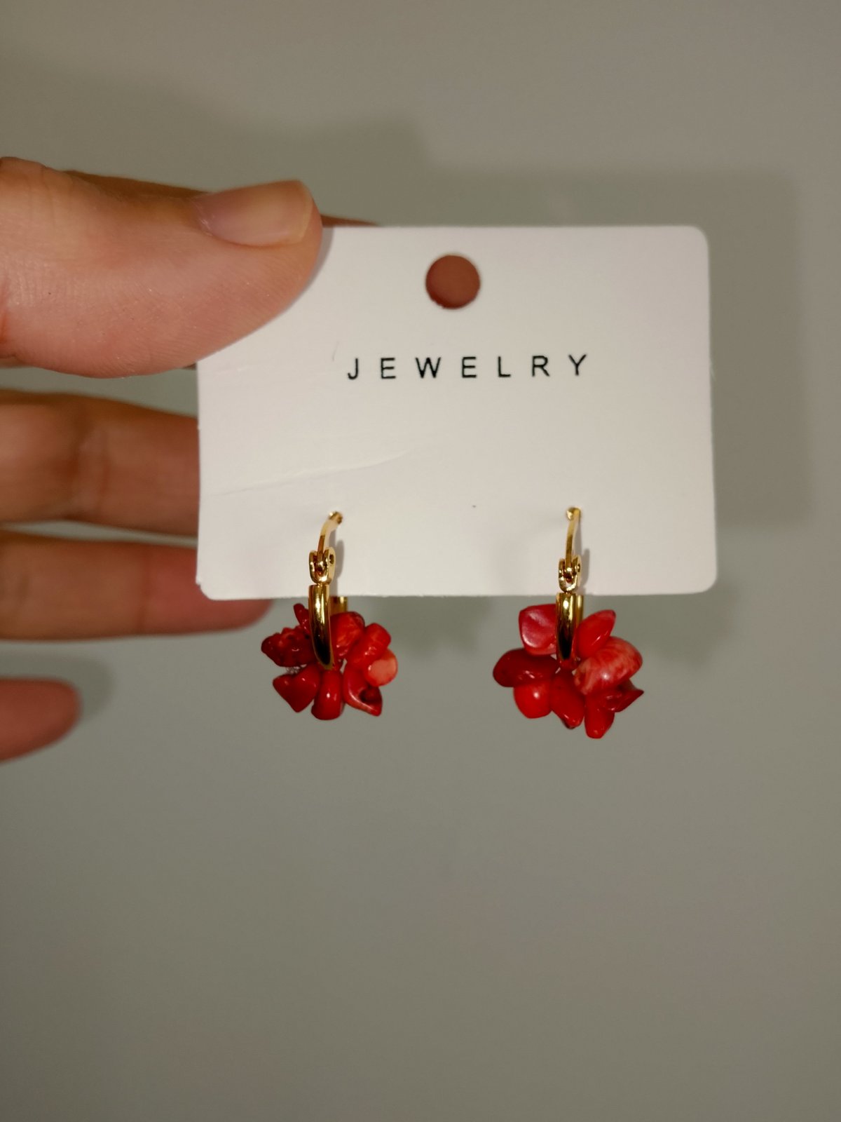 Boucles d'oreilles corail