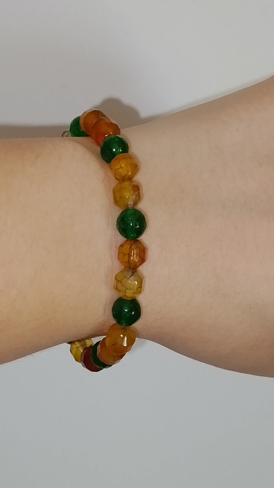 Bracelet cornaline et agate vert