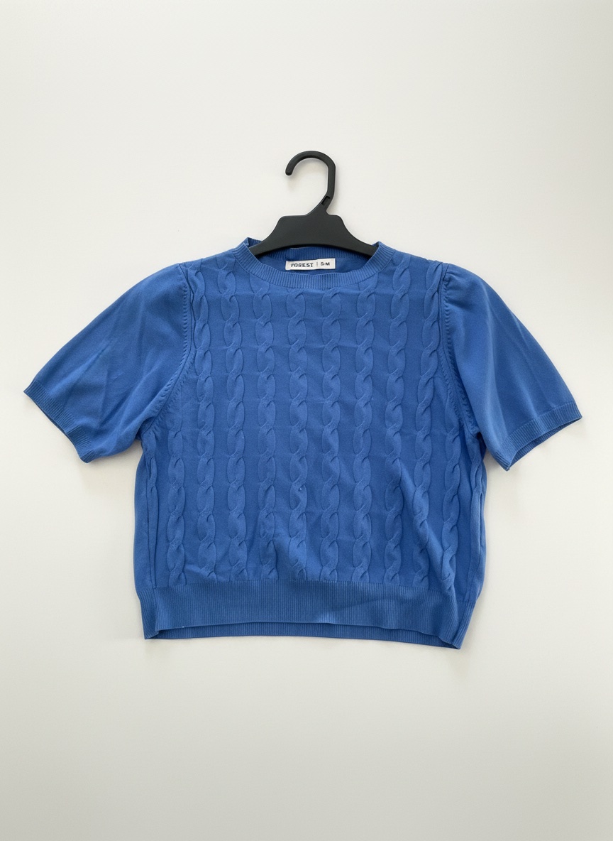 Top bleu femme