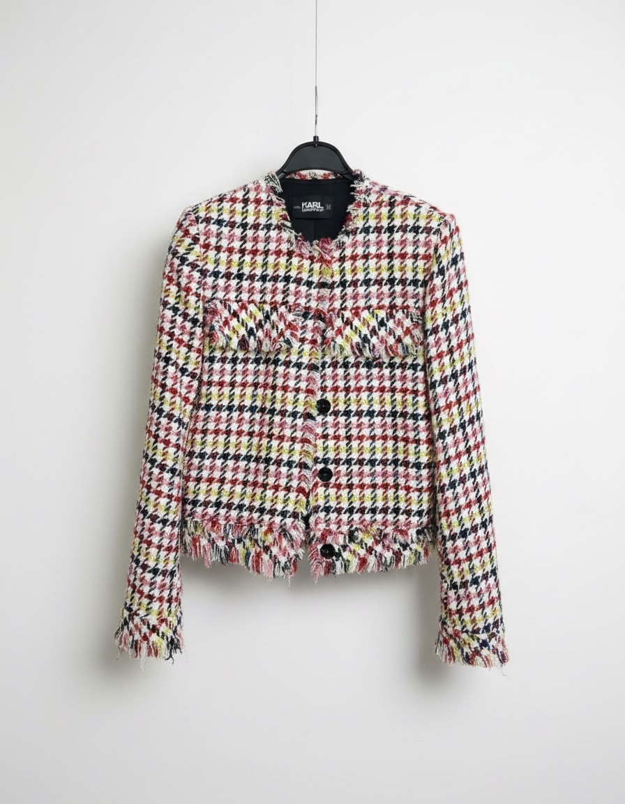 Veste tweed karl lagerfeld
