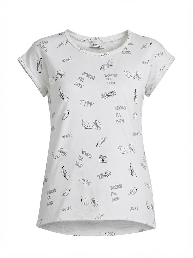 T-shirt Blanc Imprimé « Shana » – Style Casual & Estival