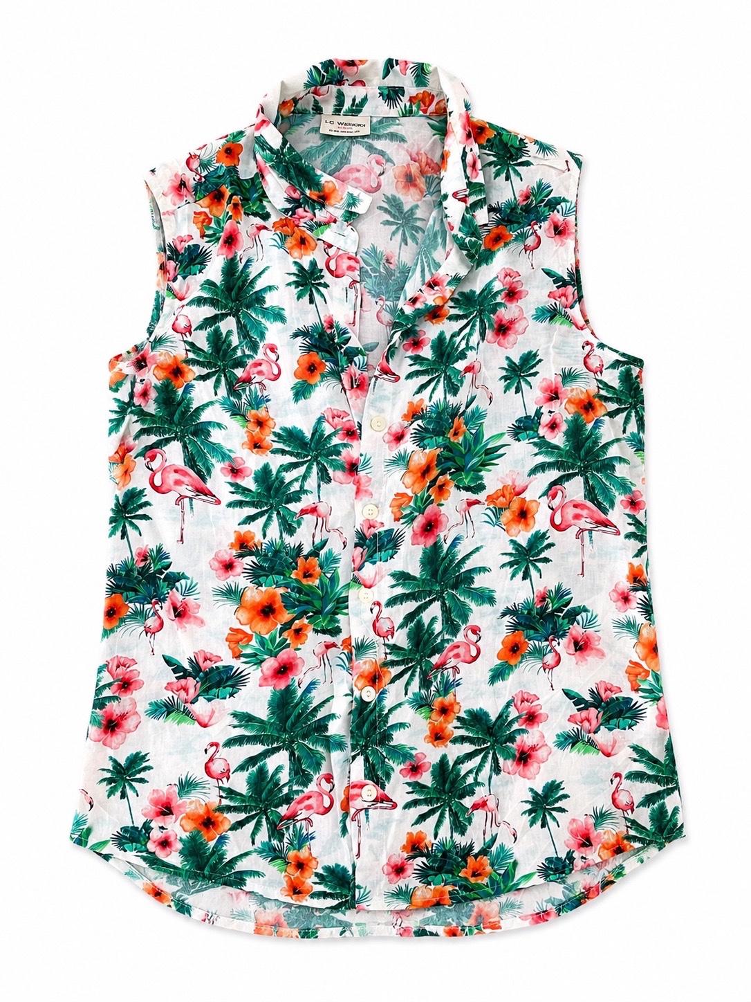 Chemisier sans manches « Tropical Flamingo »