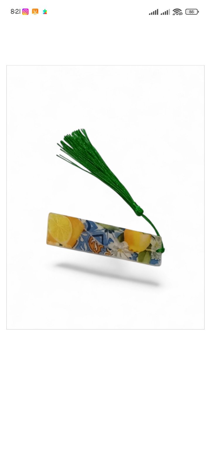 Marque-page Limon 9,5cm en résine 