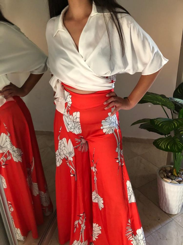 Top ZARA Orange - Taille 38 / M - Occasion En Très Bon état - Parfait Pour L'été