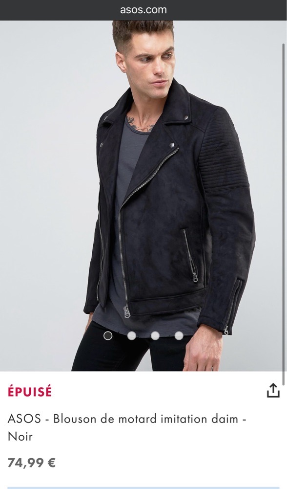 Blouson daim noir -collection autumn 2024