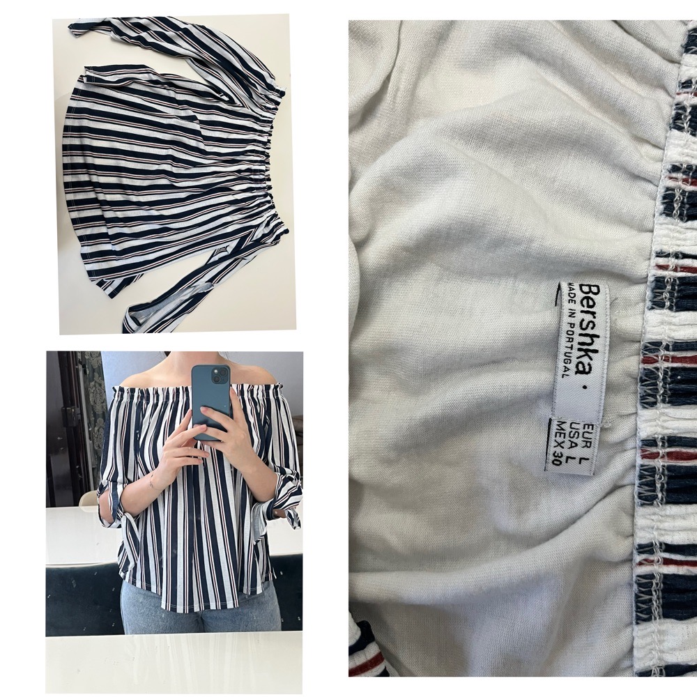 Tunique bershka épaules dégagées - taille L mais tlabas taille s et M 