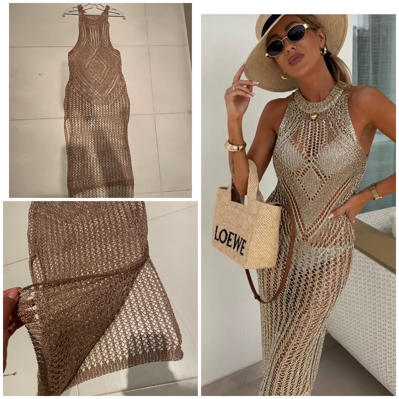 Cache maillot doré