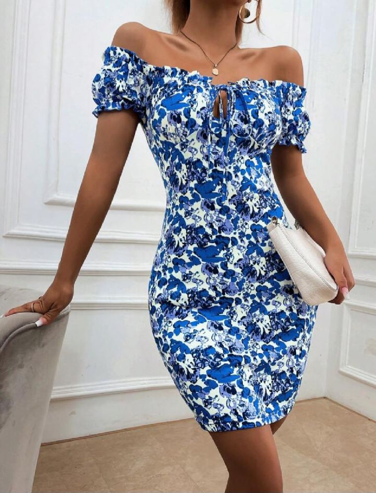 Robe shein bleu 