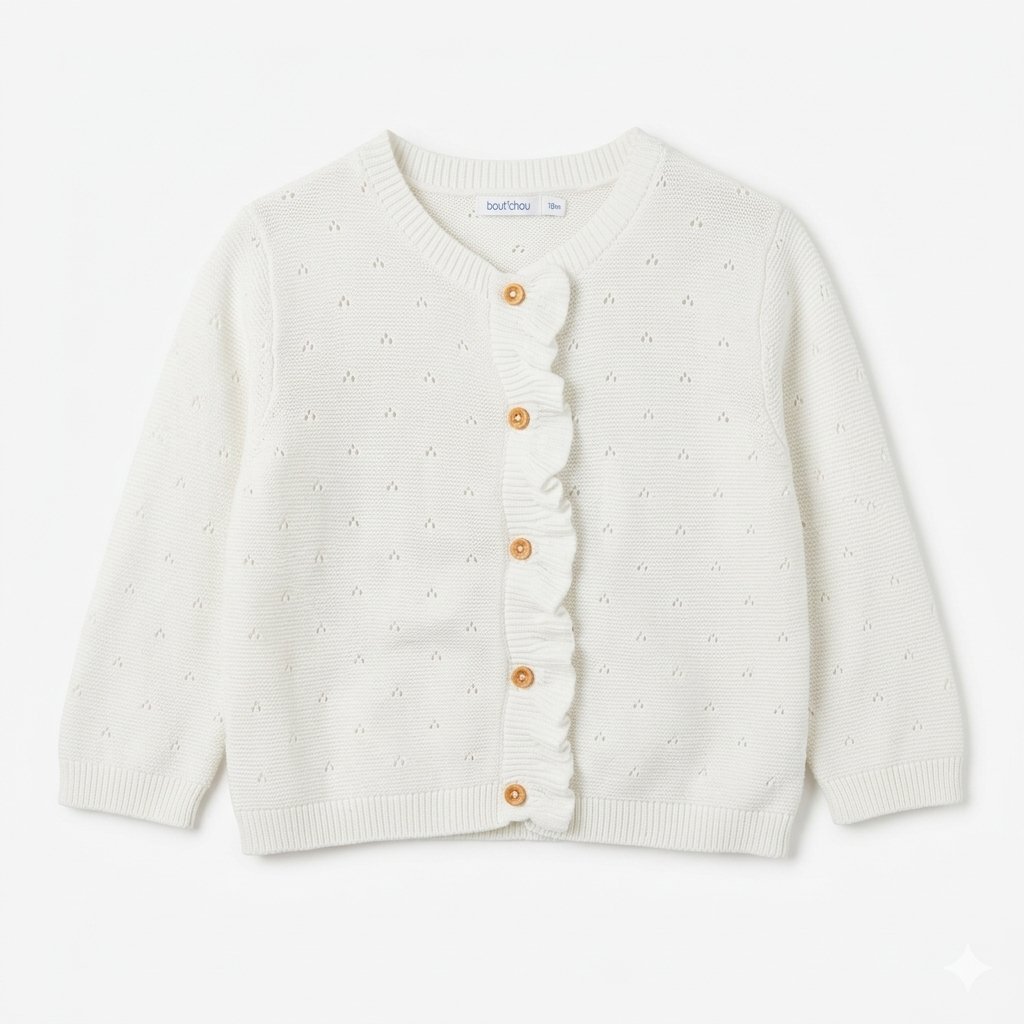 Gilet Blanc Bout'chou  (18 mois)