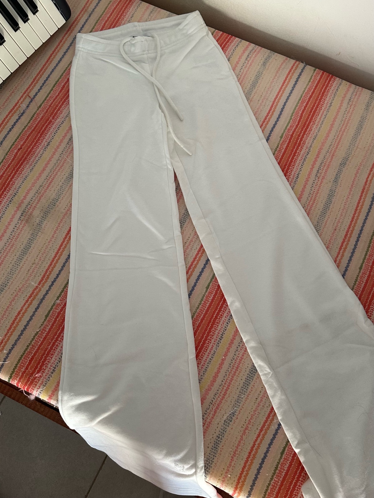 Pantalon flared blanc