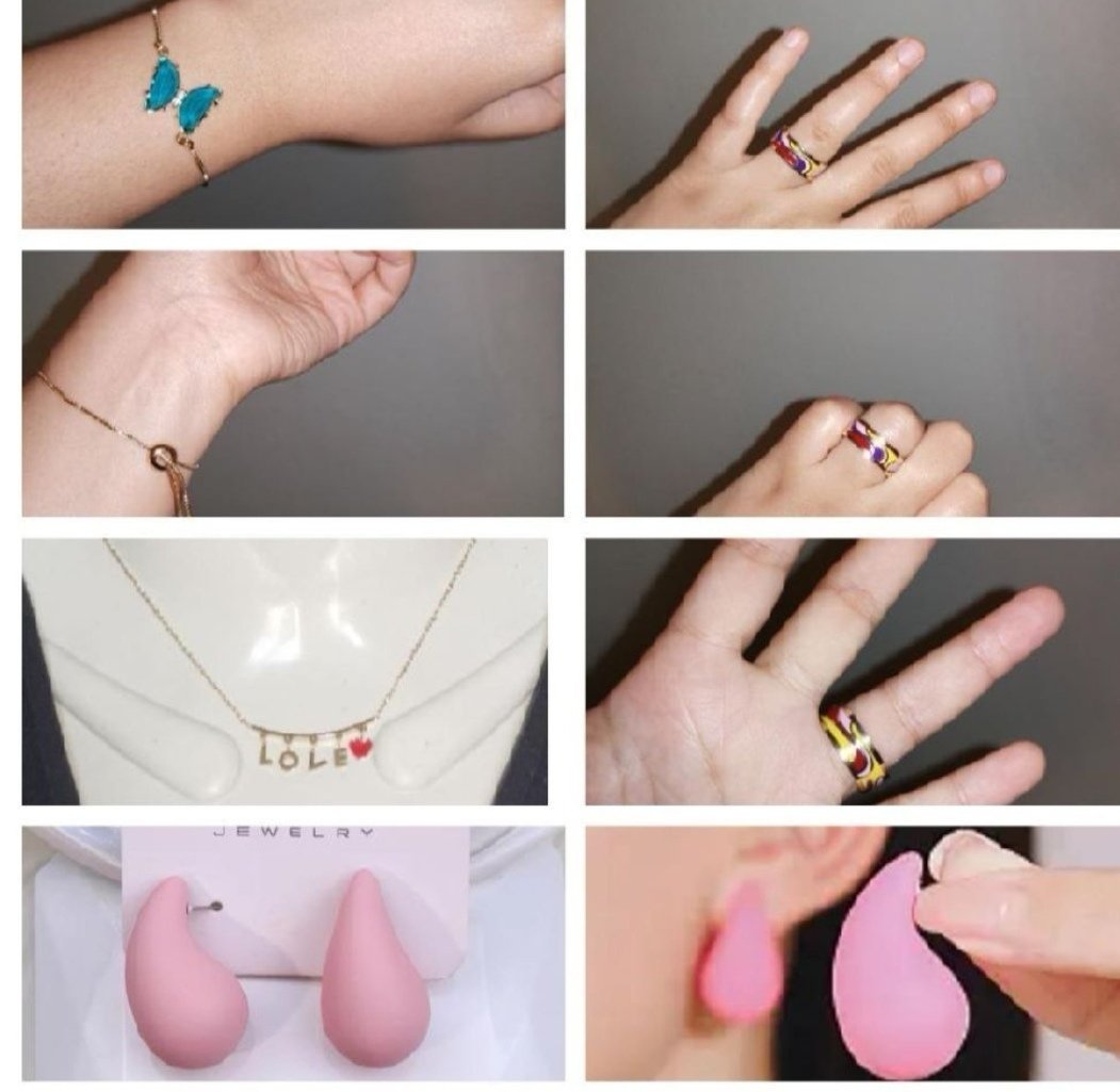 Lot accessoires pour une fille coquette 💖❤à petit prix : bague+ boucle d'oreille shein + bracelet + collier
