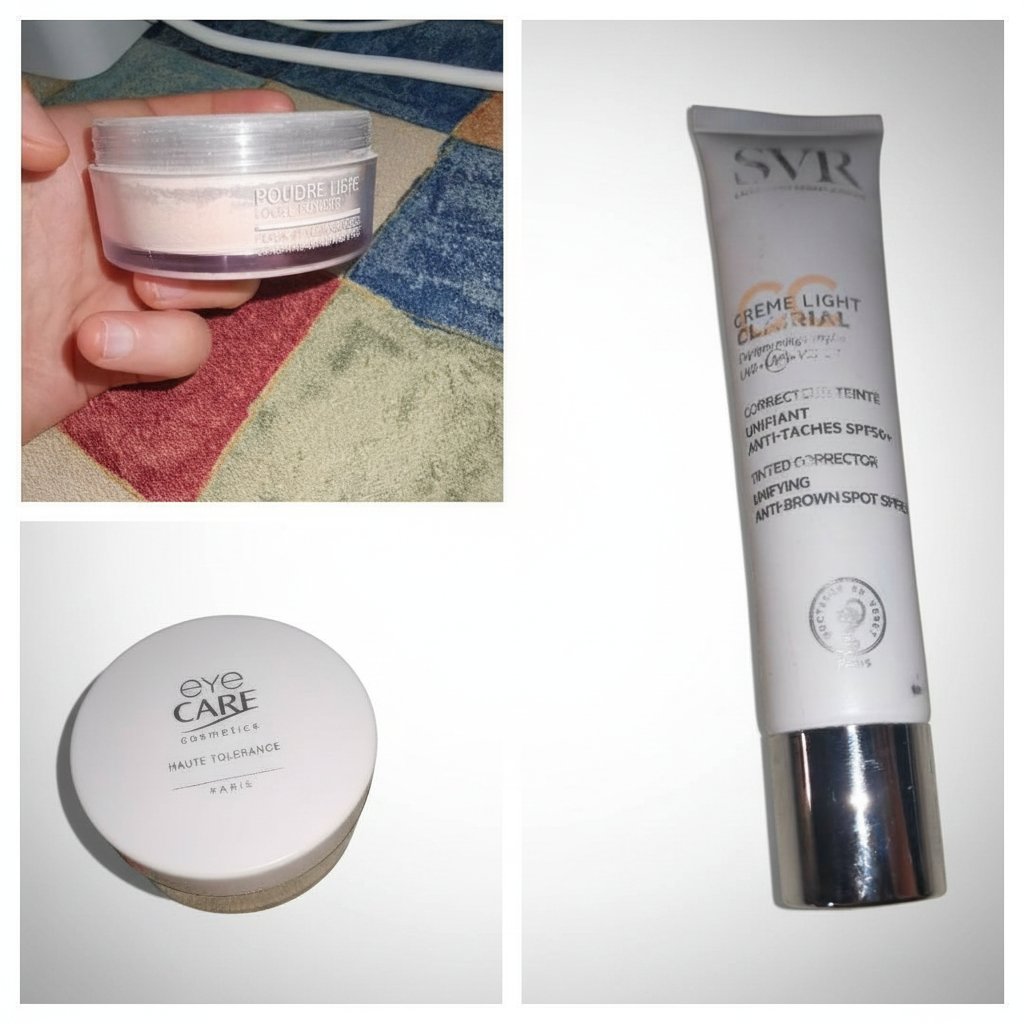 Svr cc crème light anti-taches SPF50+ poudre eye care (fixer le maquillage , couvre les pores) prix négligeable