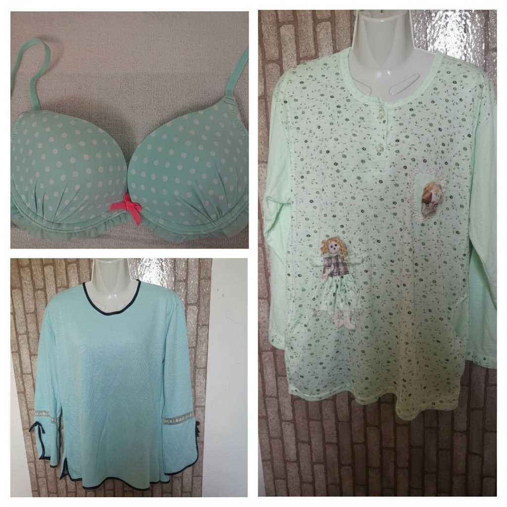 Pul pyjama taille L+ pull bleu + Soutien 75B