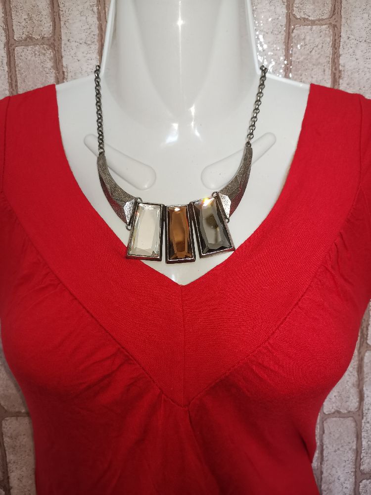 collier platine femme